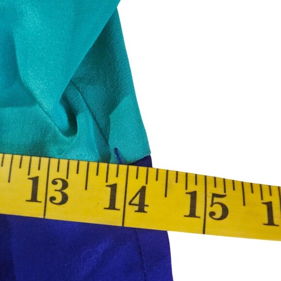 Yumi Kim Silk Colorblock Mini Dress S Dopamine Dressing Resortwear, Art-to-Wear - Picture 9 of 11